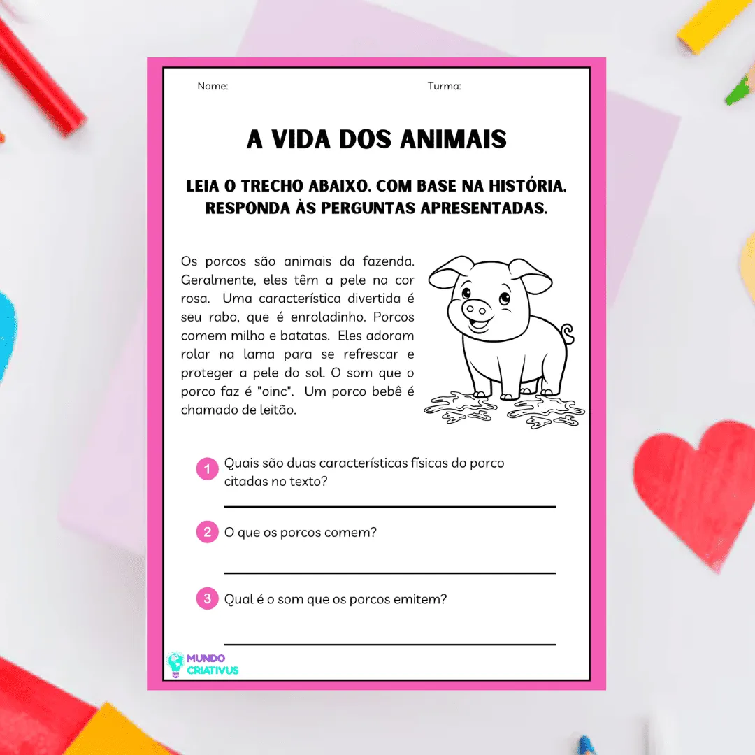 Atividades de Leitura e Interpretação de Texto - Atividades Pedagógicas - Mundo Criativus Atividades de Leitura e Interpretação de Texto - Atividades Pedagógicas - Mundo Criativus
