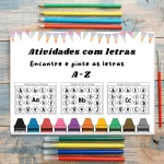 Apostila Encontre e Pinte as Letras do Alfabeto – Atividades Pedagógicas – Mundo Criativus