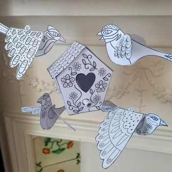 Pássaros 3D para Colorir e Montar - Mundo Criativus