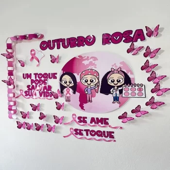 Painel Outubro Rosa - Atividades Pedagógicas - Mundo Criativus
