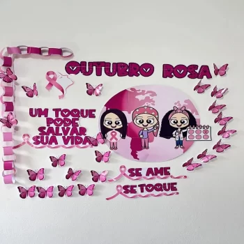 Painel Outubro Rosa - Atividades Pedagógicas - Mundo Criativus