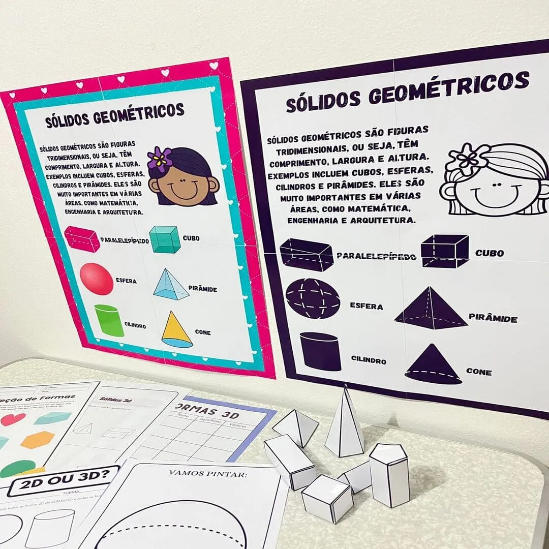 Atividades com Sólidos Geométricos - Atividades Pedagógicas - Mundo Criativus Atividades com Sólidos Geométricos - Atividades Pedagógicas - Mundo Criativus